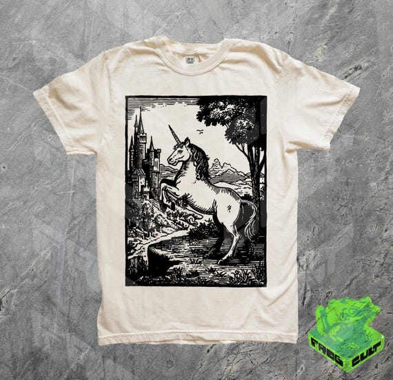 Vintage Unicorn Graphic Shirt, Comfort Colors, 90s Retro Unicorn 