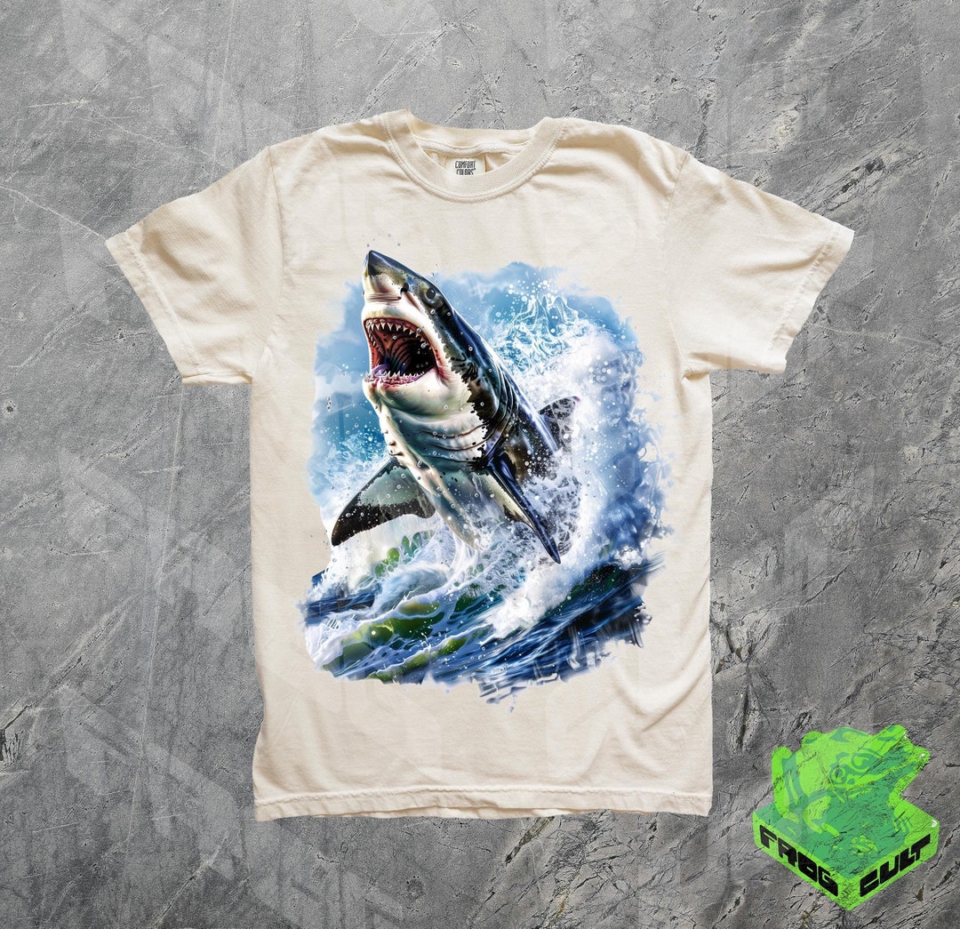 90s Shark Vintage Y2k Style Graphic T-shirt, Comfort Colors, Shark