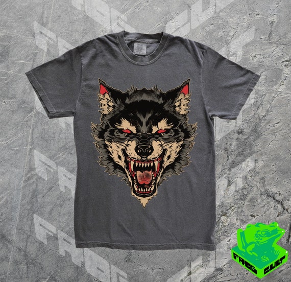 Vintage 90s Japanese Tattoo Wolf Animal Tshirt, Retro Wolf Shirt, Animals, Unisex Adult Tee, Wild, Wolf Graphic Tee, Pump Cover, Alpha Wolf
