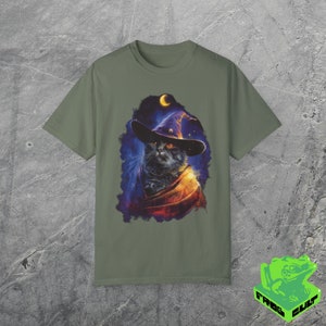 90s Cat Wizard Graphic Tshirt, Vintage Fantasy Wizard Shirt, Funny Kitty Meme Shirt, Cat Lover Gag Gift Tee, Y2k 2000s Weirdcore, Witchy image 5
