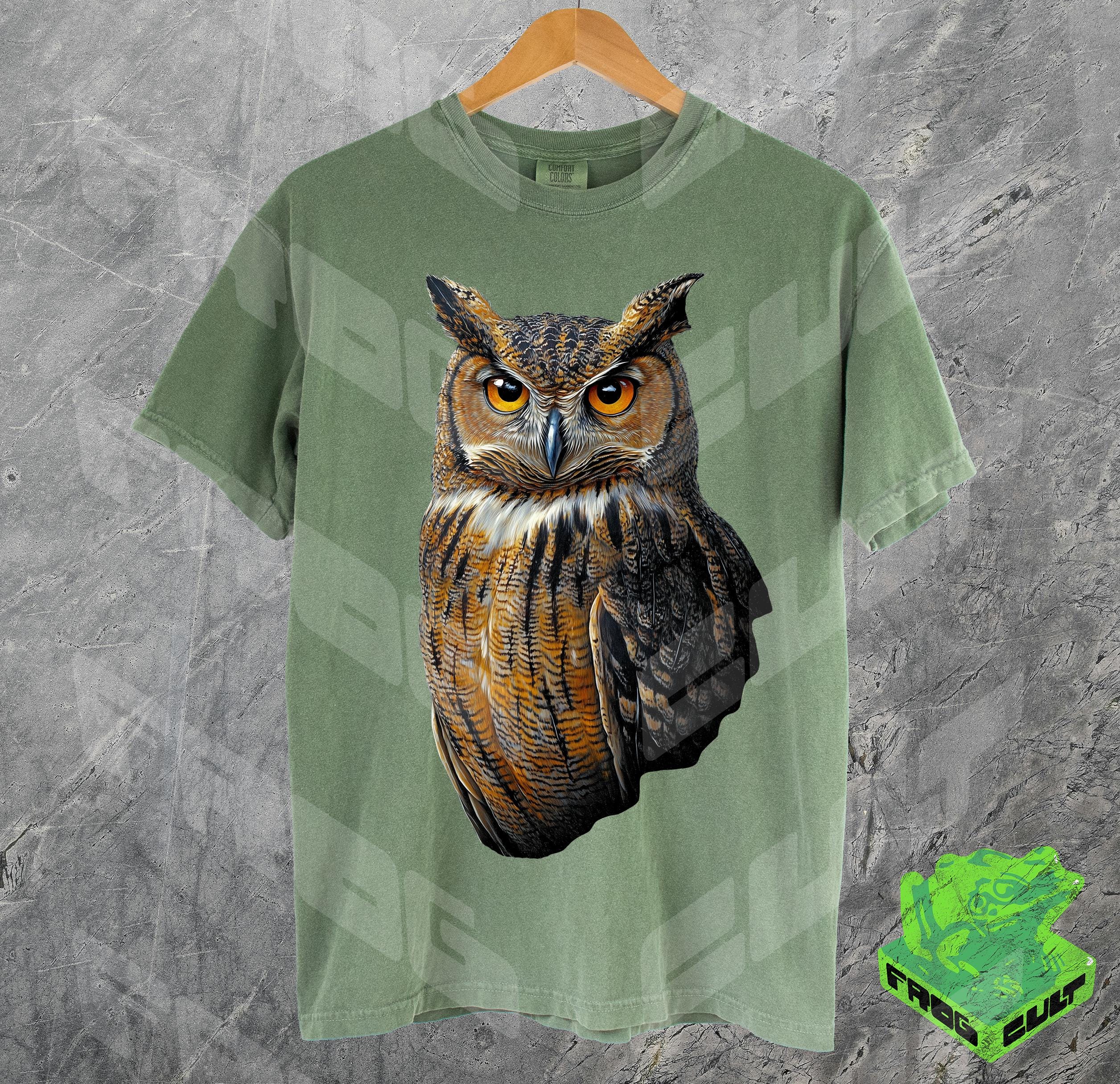 90年代のフクロウバードウォッチングTシャツ、ヴィンテージスタイルの 