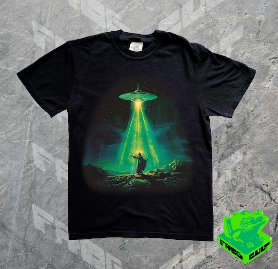 90s Vintage Jesus UFO Shirt, Funny Alien Jesus Graphic Tshirt