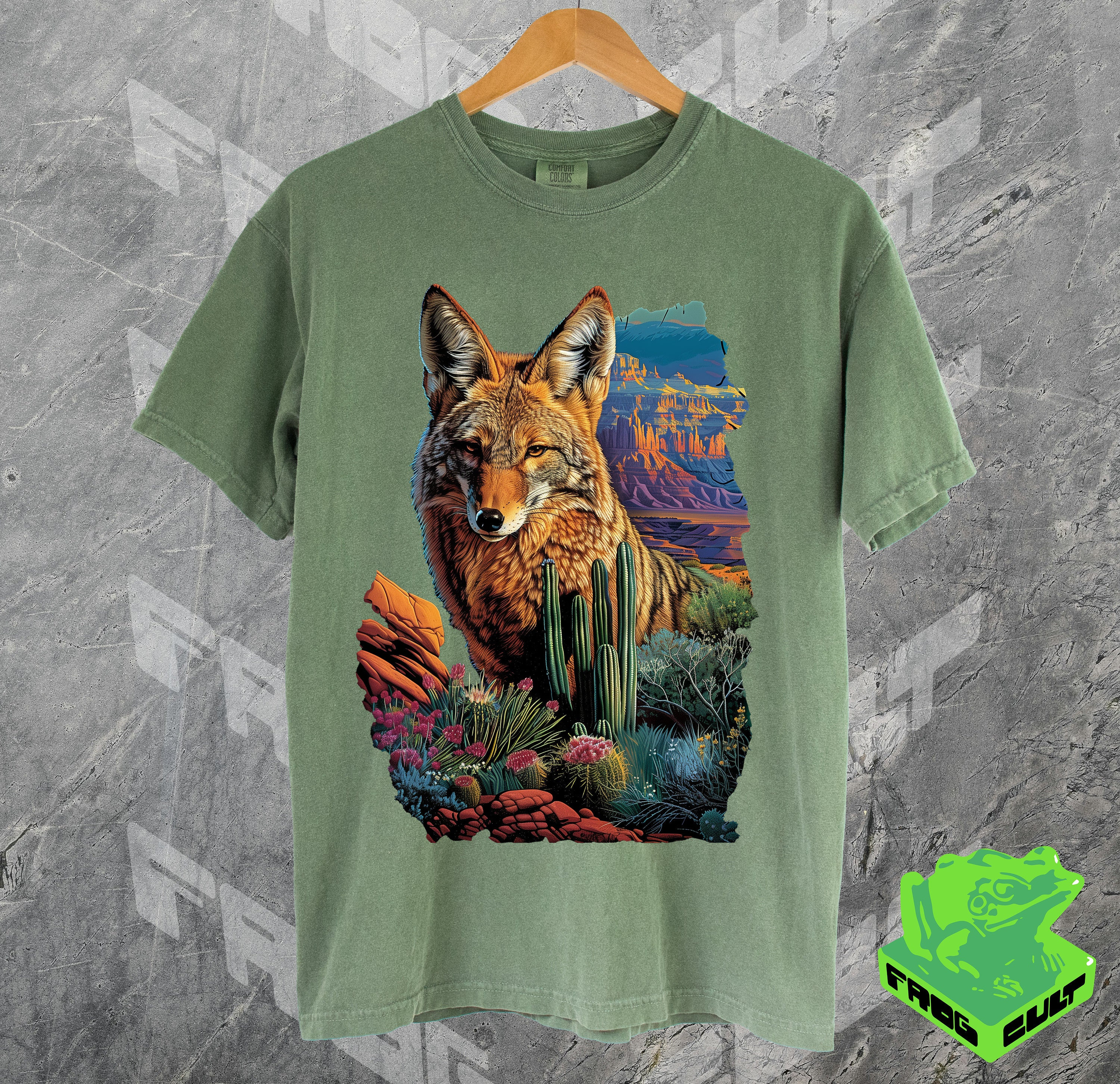 USA製 90's CLUB COYOTE 厚塗り vintage ゲームシャツ Vintage 90s Coyote Shirt, Comfort Colors, Southwest Arizona Desert