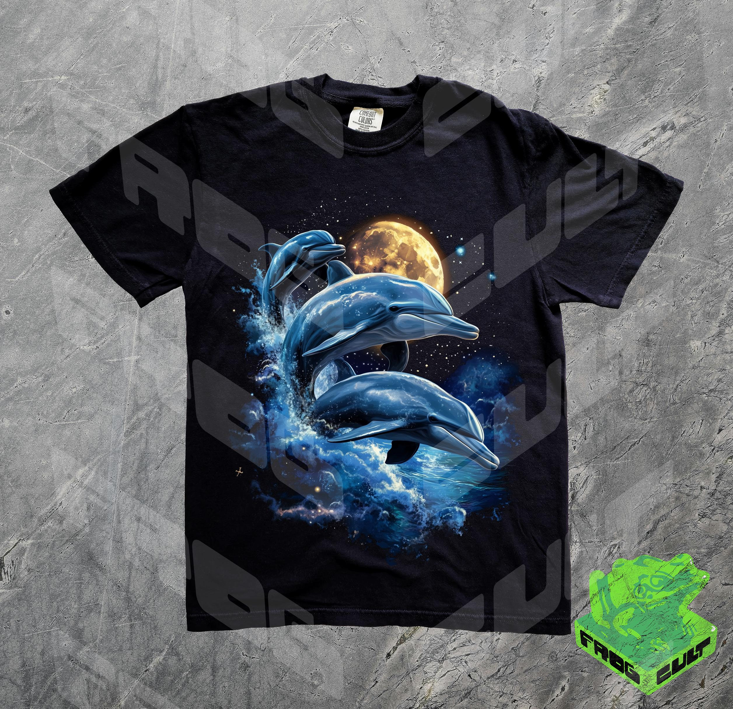 NKNIT dolphin print T-shirt size① dolphin print T-shirt – NKNIT