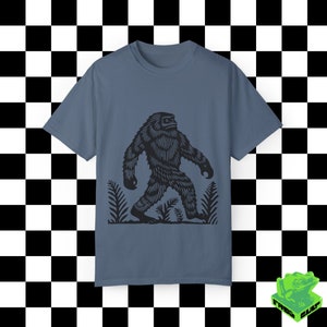 Vintage Bigfoot Sasquatch Shirt, Comfort Colors, 90s Screen Print Graphic Tee, Cryptid Alien Tshirt, Nature Forest Lover, Gift For Him, Dad image 2