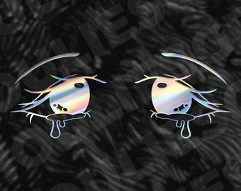 Sad Girl Eyes | Car Decal | JDM Decal | JDM Sticker | Stance | Static | Die-Cut | Sticker | Bumper Sticker