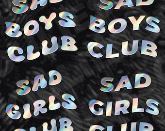 Sad Boys Club / Sad Girls Club | Car Decal | JDM Decal | JDM Sticker | Stance | Static | Die-Cut | Sticker | Bumper Sticker