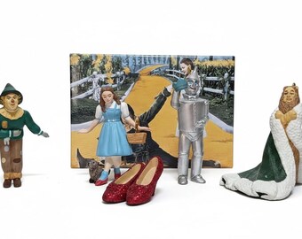 Wizard of Oz Hallmark Ornament Set & Movie Scene Magnet