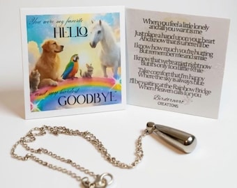 Pet Memorial Necklace for Ashes: Sterling Silver & Stainless Steel Urn Keepsake
