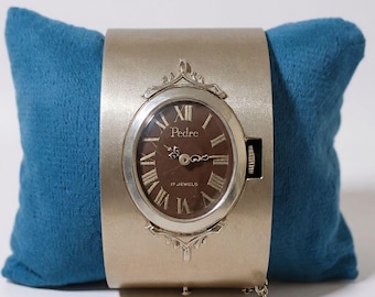 Pedre 1970s Mechanical Wristwatch | Cuff Bracelet Design | Ornamental Timekeeper