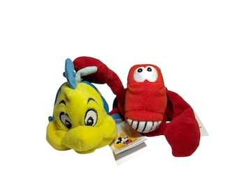 Disney The Little Mermaid Sebastian and Flounder | Collectable Plush Characters