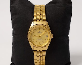 Working Vintage Dainty Gold Lorus Womens Watch Rectangle  display picture 1