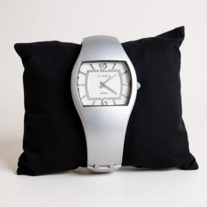 Vintage Terner Women&#39;s Metallic Silver Bracelet Bangle Analog Watch, Tested, Working, New Battery