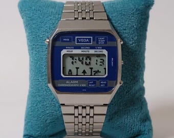 VEGA Retro Digital Chronograph Watch | Retro-Futurist Utility Timepiece
