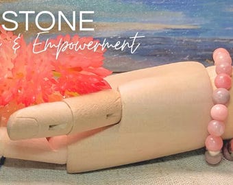 Sunstone Gemstone Bracelet | Genuine Stone Beads | Healing Crystal Jewelry | Stretchable