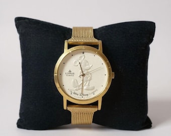 Mickey Mouse Gold Lorus Watch | Collectible Limited Edition | Gold Face and Gold Bracelet
