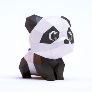 Modelli di carta per Baby Panda in formato PDF SVG DXF