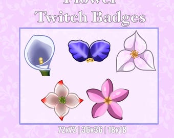 Flower Twitch Sub/Bit Badges