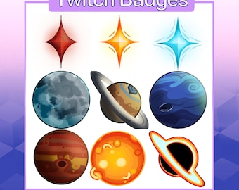 Space Twitch Sub/Bit Badges