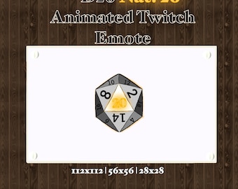 D20 Nat. 20 Animated Twitch Emote