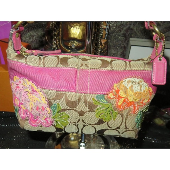 Coach flower applique purse new arrivals