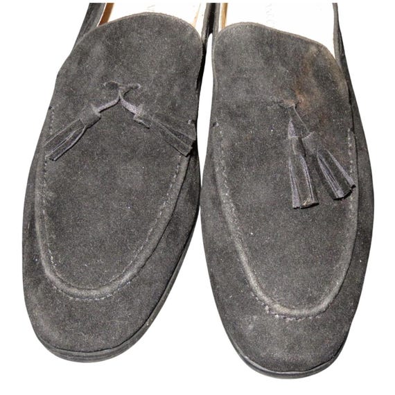 ELANROMAN Luxury Black Suede Leather Tassel Driving Moccasin  display picture 2