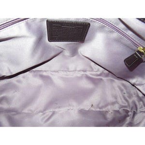 Sac violet Coach Kristin Spectator autruche en cuir mélangé gaufré à rabat image 6