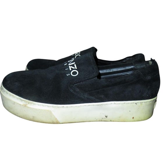 KENZO K-Skate canvas platform sneakers in black slip on 40 men's 8 women's 10