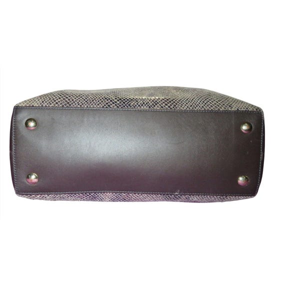 Coach Colette Brown Gray Exotic Python Graphite E… - image 5