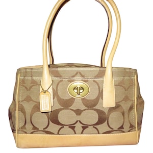 COACH 2007 Hamptons Madeline canvas & leather Signature C Monogram Satchel bag