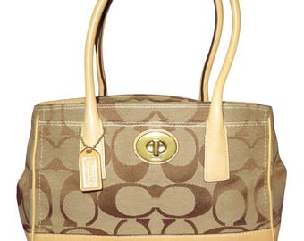 COACH Poppy Madras Check 2Way Bag rare Coach Poppy Madras Plaid 