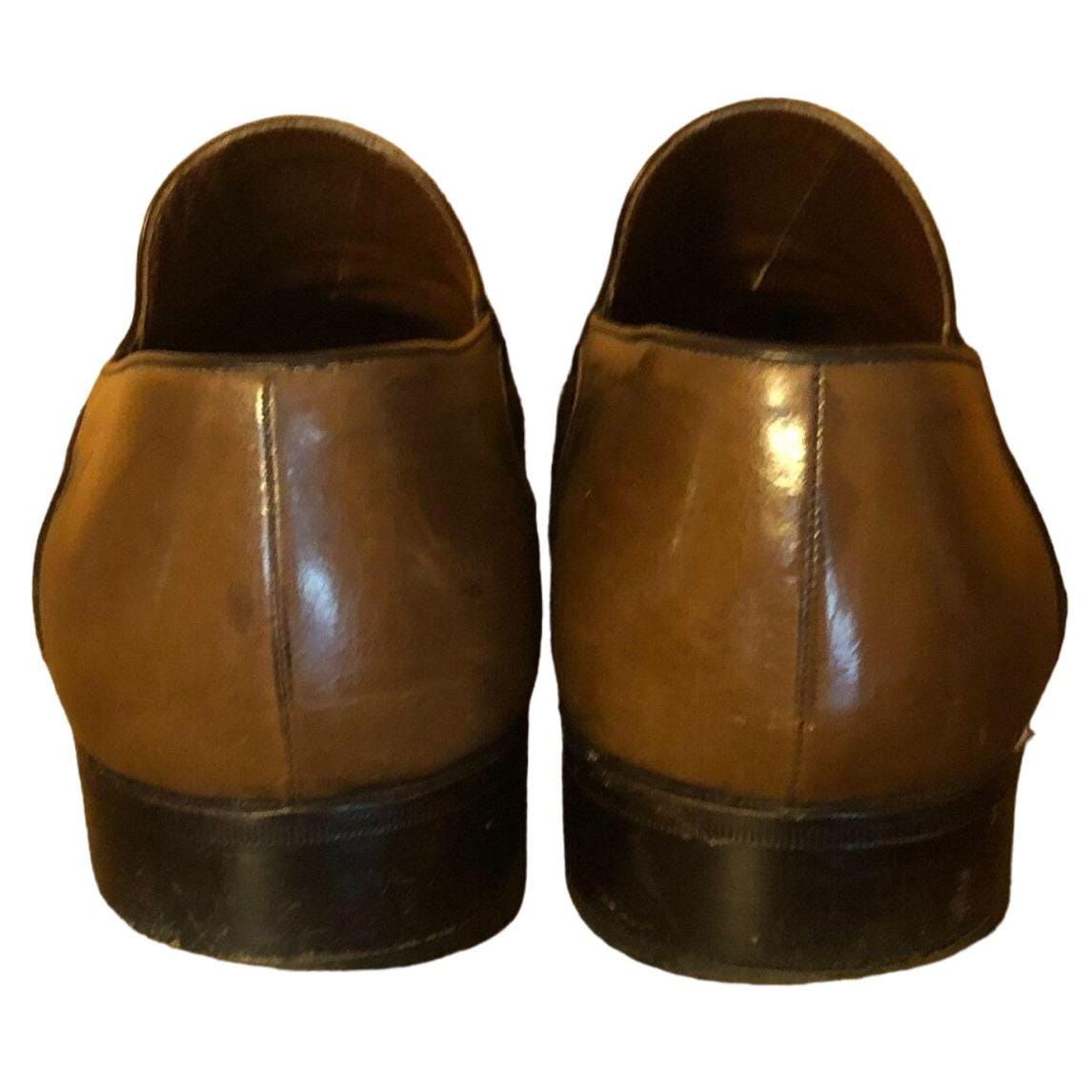 Bally Vintage Italian Leather 2-tone Slip on Dress Shoes 