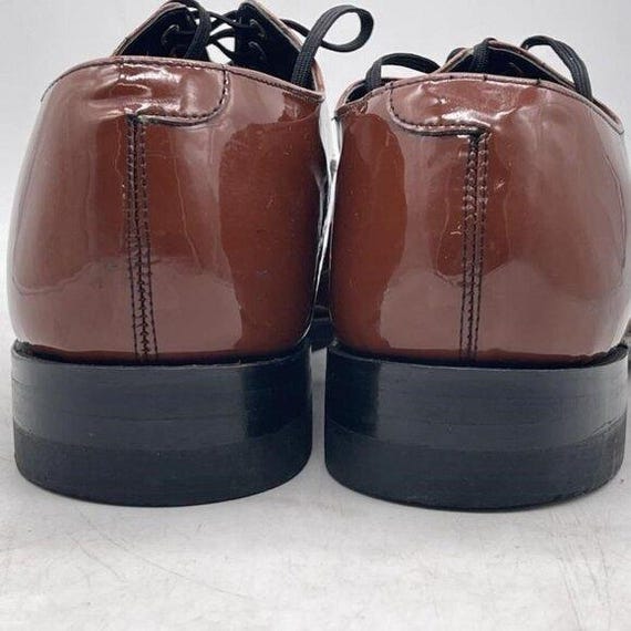 Stacy Adams Brown Patent Italian Leather Loafers Dress Shoes  display picture 2