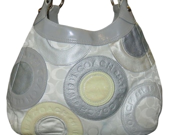 Vintage Coach Legacy Satchel – Patchwork Jacquard, Python