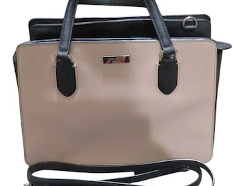 Kate Spade Gorgeous Pale Pink structured leather Tote Handles removable Crossbody strap
