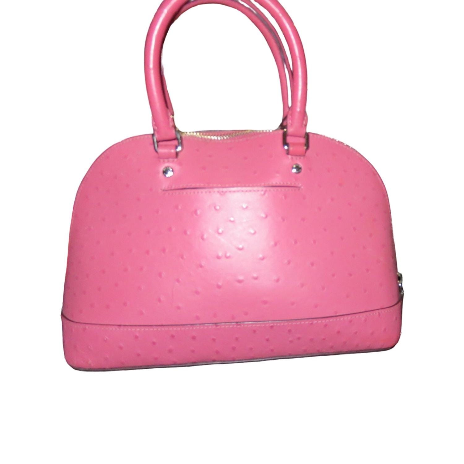 Coach Mini Dome Sierra Ostrich Embossed Leather Top Handle Satchel
