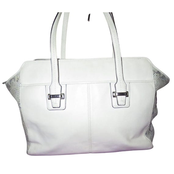 Coach Taylor Ivory Mixed Exotic Python Leather Al… - image 2