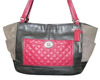 Coach 1941 Amanda Darcy Kiss Lock Kisslock Woven Clutch on