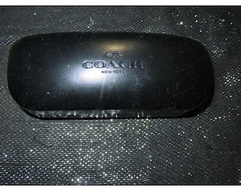 COACH Black Hard Case Sunglasses Glasses Case  Felt Lined