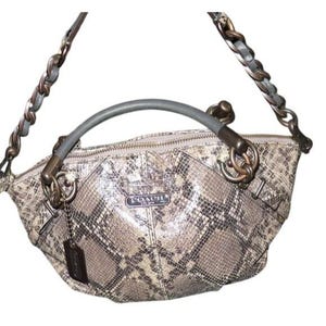 Coach Madison Sophia Python Exotic Leather Bag Rare Limited Edition Snakeskin