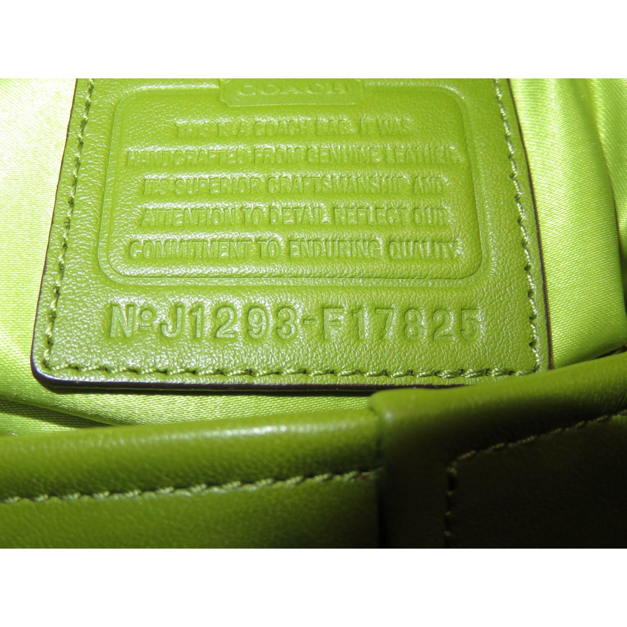 Coach Chelsea Green Smooth Leather Turn-lock Flap Adjustable Chain