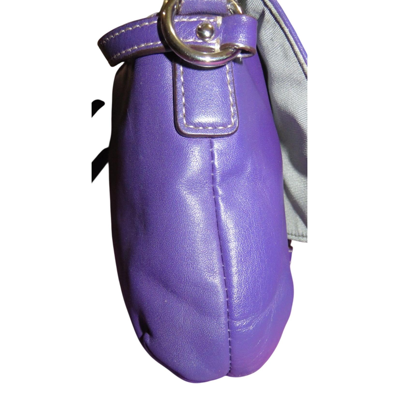 Coach Soho Purple Leather Buckle Flap Crossbody Handbag - Etsy
