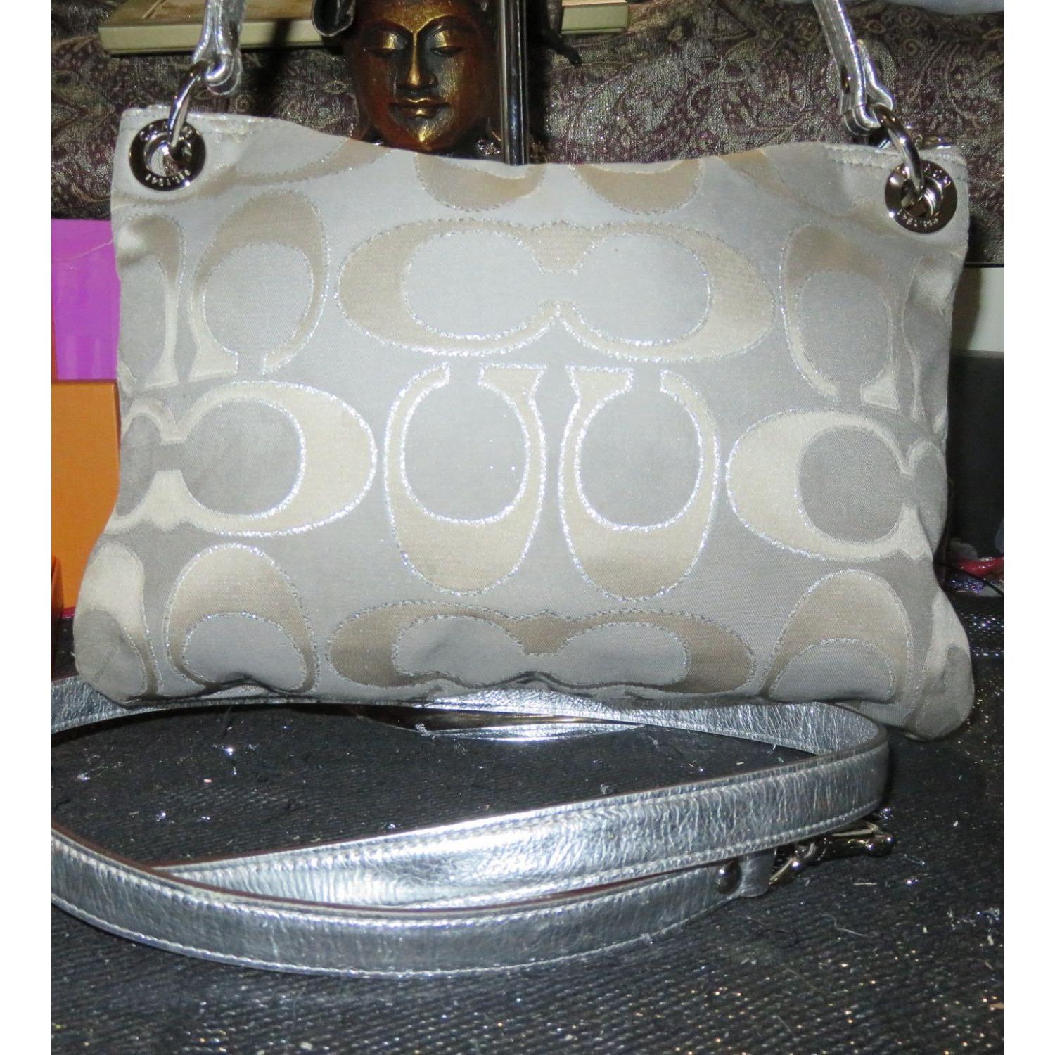 バッグ Y2K Coach Shoulder Bag Signature Gray