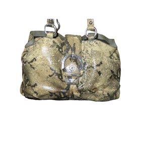 Coach Soho Embossed Python Exotic  Leather Satchel Buckle Strap Snap Closure Carryall Bag Gorgeous exotic bag!