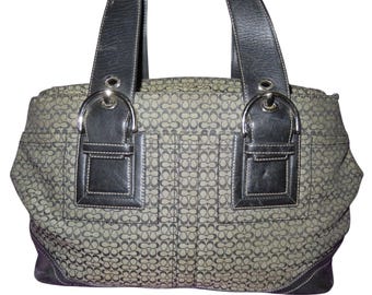 バッグ Coach Signature Soho Shoulder Bag Gray Coach Grey Signature C Soho Shoulder Bag – Rediscover Vintage