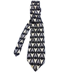 Vintage Givenchy 100% Italian Silk Diamond Pattern Neck Tie