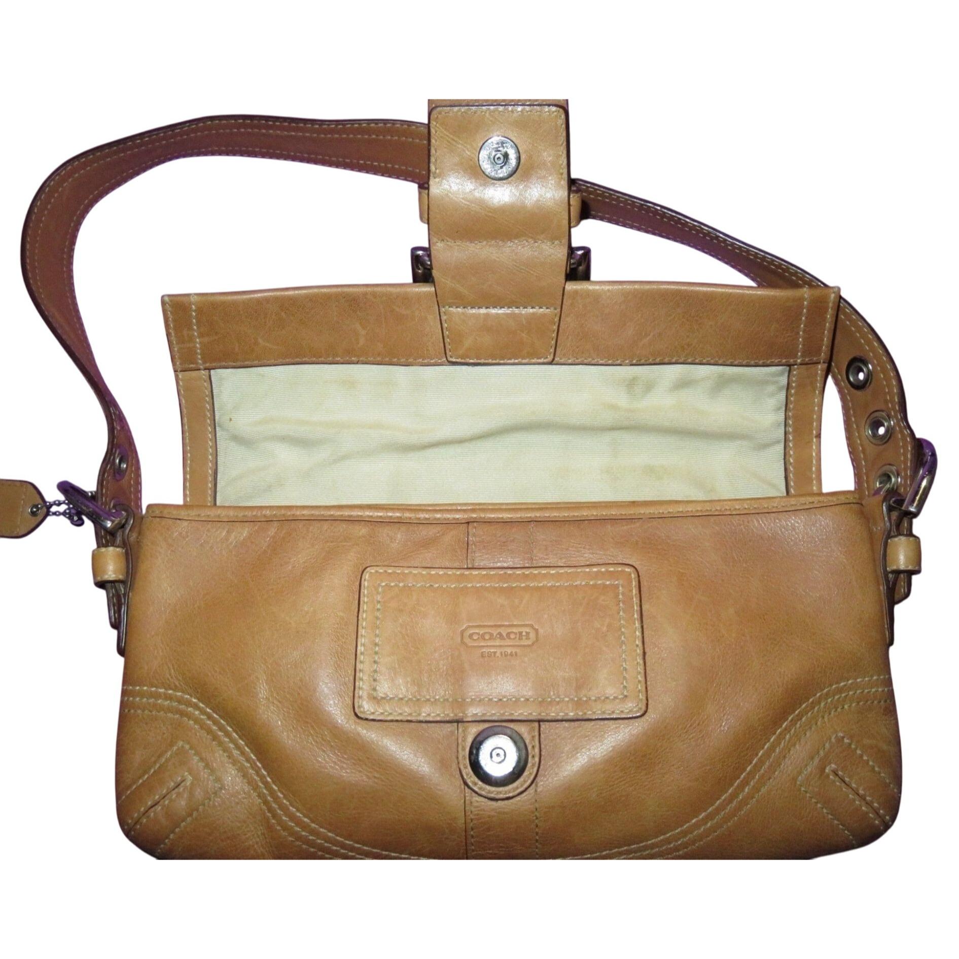 COACH 2005 Vintage Demi Buckle Flap Leather Soho in Camel Brown - Etsy