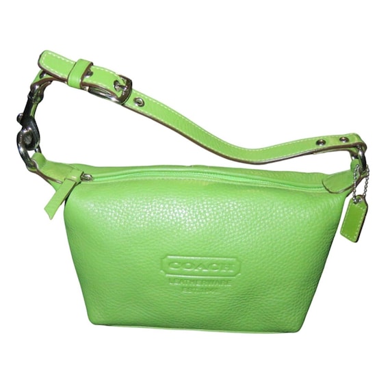 バッグ Old Coach accessory pouch rare green VINTAGE COACH / OLD COACH TRAIL BAG 9955 BOTTLE GREEN BELTED