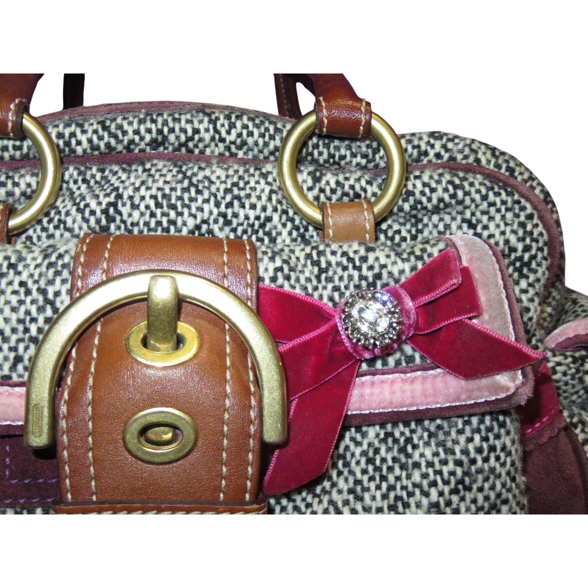 Coach 2005 Vintage Soho Tweed, Suede & Leather Mini Boston Bag