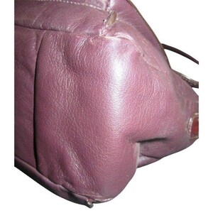 Sac violet Coach Kristin Spectator autruche en cuir mélangé gaufré à rabat image 8